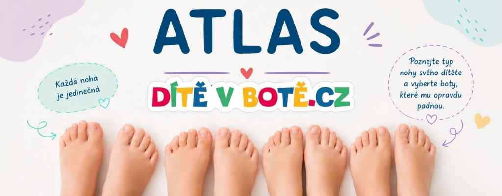 Vizuální Atlas typu dětských nohou Dítě v botě